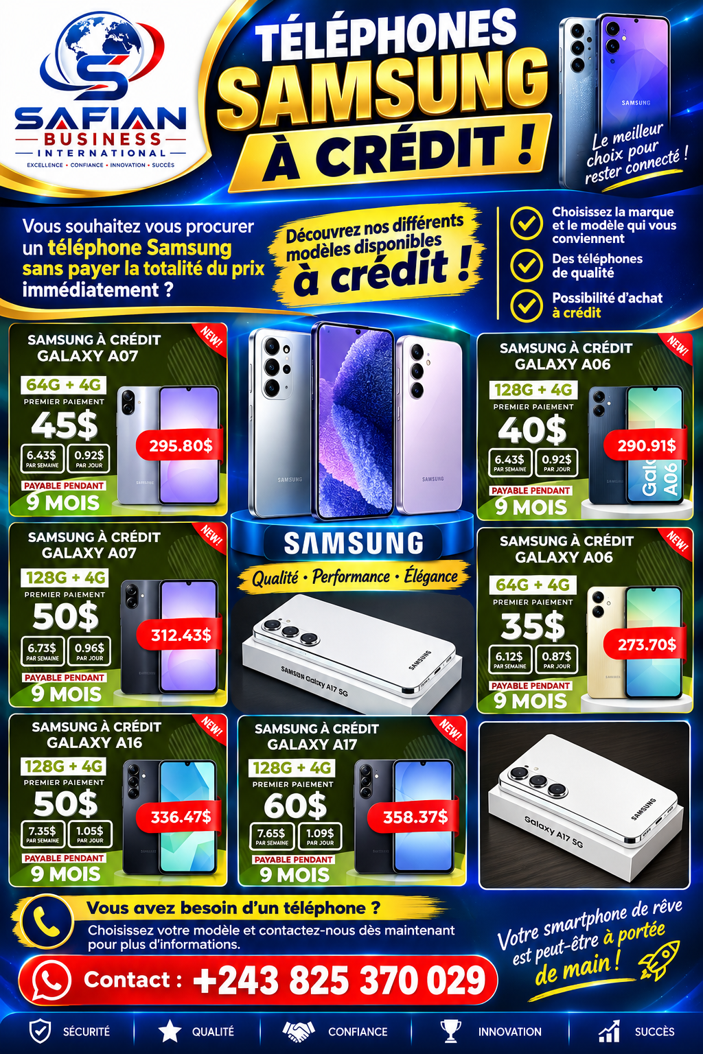 TÉLÉPHONE SAMSUNG À CRÉDIT