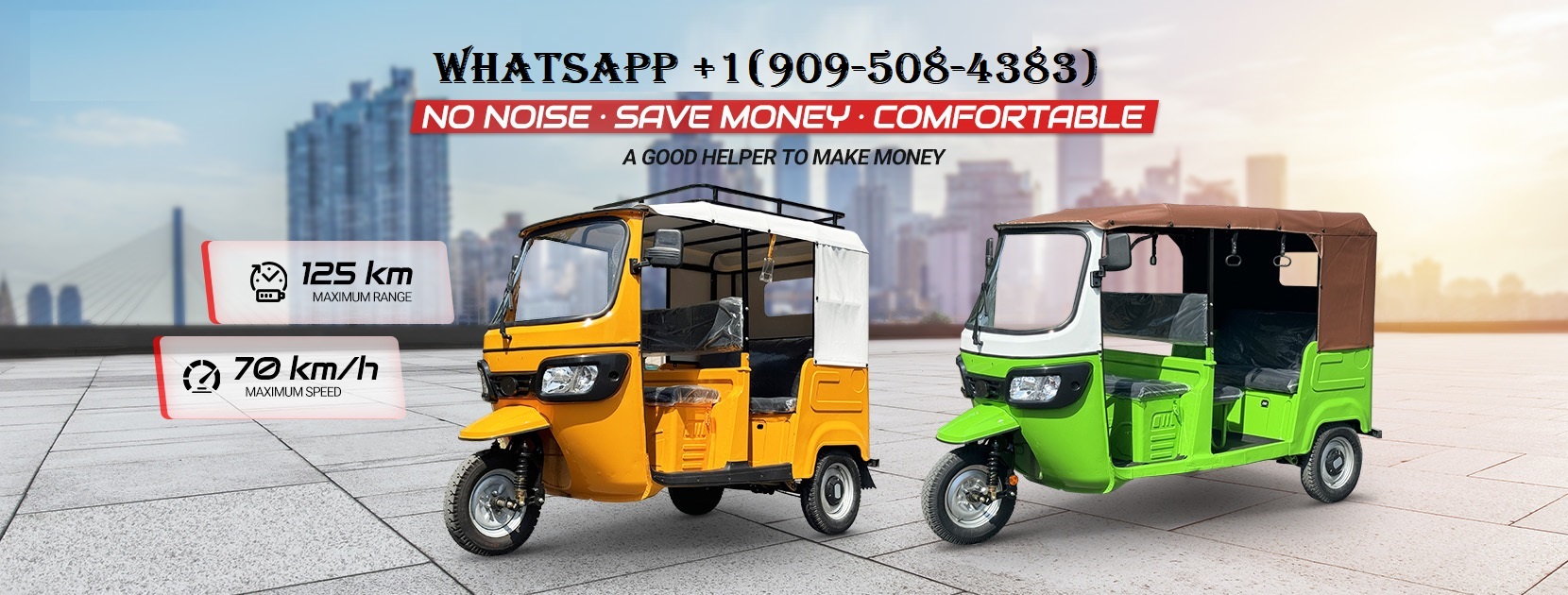 Fournisseur en gros de tricycles Bajaj et TVS King